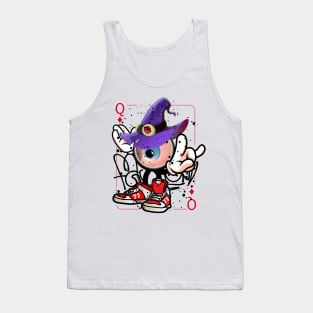 Skateboard Witch Monster Graffiti Street Art Tank Top